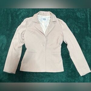 Women's Blush Pink Single-Button Blazer Jacket